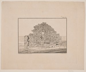 グリーンランドの教会遺跡。 W.A.のイラスト グラ。 グリーンランド東海岸への調査旅行