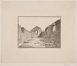 グリーンランドの教会遺跡。 W.A.のイラスト グラ。 グリーンランド東海岸への調査旅行 作： Oluf Olufsen Bagge