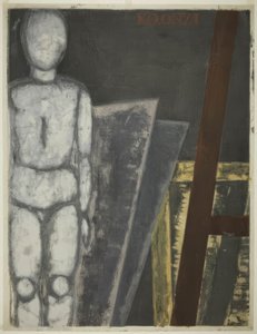 スタジオのマネキン 作： 恩地孝四郎