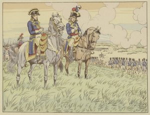 1800年6月24日、マレンゴの戦いでのナポレオンとルイデサイクス将軍
