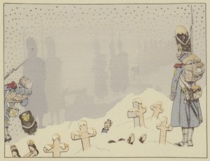 1807年2月8日、ナポレオンの勝利の中で最も血に飢えたアイラウの戦い 作： Onfray de Breville Job