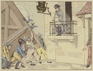 グルノーブル市は1815年3月7日、エルバ島への亡命からの帰還時にナポレオンへの門を開きます 作： Onfray de Breville Job