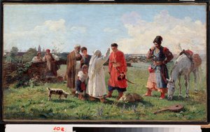 1775年のザポローグ・シッチ（収容所）の鎮圧 作： Opanas Georgievich Slastion