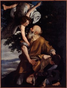 Binding of Isaac（油彩・キャンバス 作： Orazio Gentileschi
