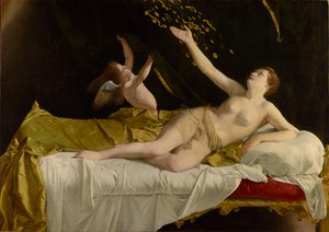 ダナエと黄金のシャワー 作： Orazio Gentileschi