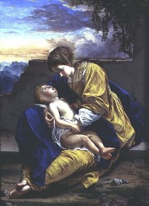 マドンナと子供 作： Orazio Gentileschi