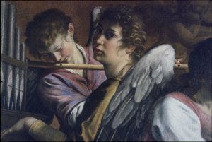 割礼。 詳細: 聖セシリアとしてのアルテミシア・ジェンティレスキ、c. 1620年。 作： Orazio Gentileschi