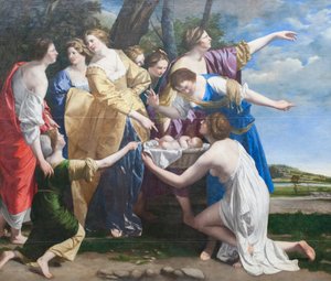 Mooseksen löytö, 1630-luvun alku (öljy kankaalle) 作： Orazio Gentileschi