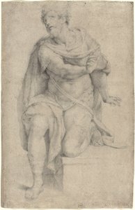 跪く聖者の習作 作： Orazio Samacchini