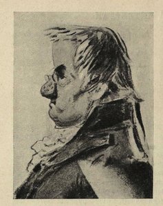 建築家ジャコモ クアレンギ 1744-1817、1810 年代の似顔絵の肖像画。