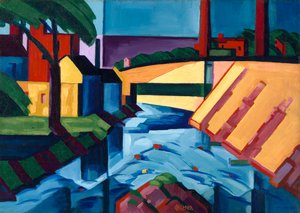 イブニングトーン、1911-1917。 作： Oscar Bluemner