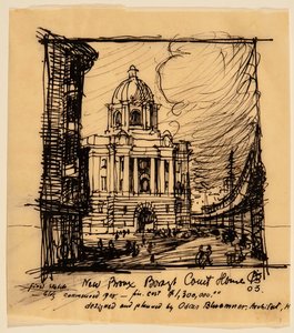ニューブロンクス郡庁舎、1903 年。 作： Oscar Bluemner