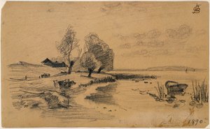 無題、1890年。 作： Oscar Bluemner