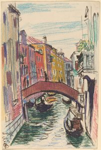 運河、ヴェネツィア 作： Oscar F. Bluemner