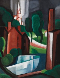 ニューハンプシャータウン 作： Oscar Florianus Bluemner