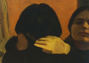 鏡の中のイザ（芸術家の妻 作： Oscar Ghiglia