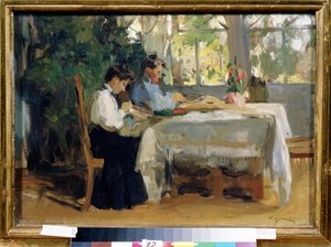 「ダンス ラ ベランダ」Peinture de Osip Emanuilovich Braz (1872-1936) State A. Radishchev Art Museum, Saratov 作： Osip Emmanuilovich Braz