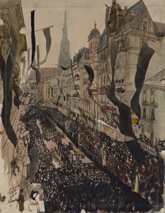 ウィーン市長の葬儀 カール・ルーガー 作： Oskar Laske