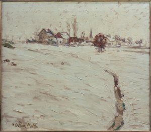 Grafrathの雪に覆われた風景 作： Oskar Moll