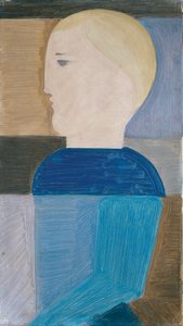 Halbfigur nach links gewandt