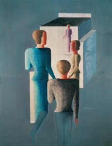 4つの数字とキューブ 作： Oskar Schlemmer