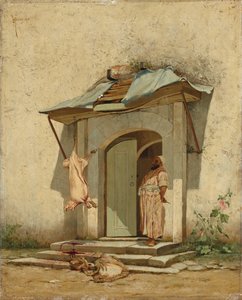 オスマン帝国の肉屋、1878 作： Osman Hamdi Bey