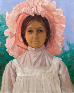 ピンクの帽子の女の子 作： Osman Hamdi Bey