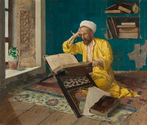 コーランの瞑想 作： Osman Hamdi Bey