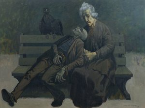 パリのベンチ、1960 作： Osmund Caine