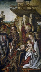 マギの崇拝、c。 1490年～1499年 作： Osona