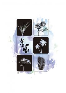 水彩画の植物のシルエット 作： Osvaldo Russo