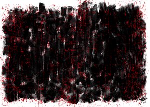 グランジ風ペイントの飛び散り 作： 