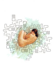 穏やかな裸婦の抽象画 作： 