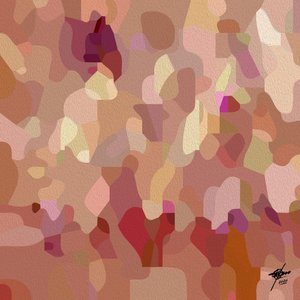 柔らかく落ち着いた抽象画 作： 