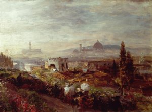 フィレンツェの眺め 作： Oswald Achenbach