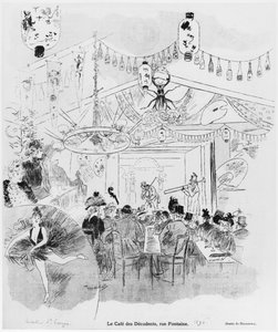 カフェデデカデンツ、16bis rue Fontaine、パリ、1890 作： Oswald Heidbrinck