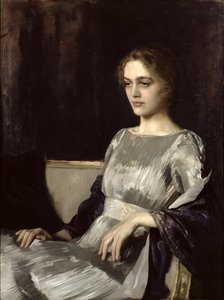 Senhorita Muriel Gore em um vestido Fortuny 作： Oswald Hornby Joseph Birley