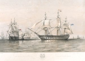 バルト海の英仏艦隊 作： Oswald Walters (after) Brierly