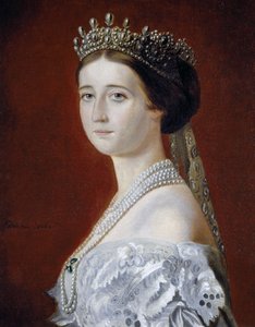 フランス皇后ウジェニー・ド・モンティージョ（1826-1920）の肖像、オズワルド・ブライアリーによる模写（油彩・キャンバス 作： Oswald Walters Brierly