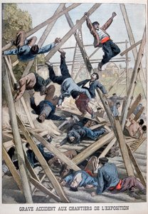 1900年、1899年、パリ万国博覧会の建設現場で発生した重大事故 作： Oswaldo Tofani