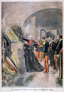 コルノーの墓でのロシア皇帝、1896年 作： Oswaldo Tofani
