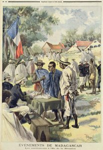 1895年2月10日、ルプティジャーナルからラレユニオン島に先住民を参加させる 作： Oswaldo Tofani
