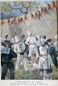 1900年、中国のティオチャオの壁にボクサーの14頭 作： Oswaldo Tofani