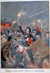 反国家主義者によって妨害されたBoersを支持する会議、1900 作： Oswaldo Tofani