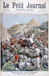 1897年、インドのマラカンドでイギリス軍が包囲した北西辺境の反乱 作： Oswaldo Tofani