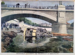 恐ろしい路面電車事故、ブザンソン、フランス、1899年 作： Oswaldo Tofani