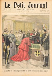 1896年7月19日、ルプティジャーナルからフランス共和国大統領からレッドハットを受け取った使徒nuncio 作： Oswaldo Tofani