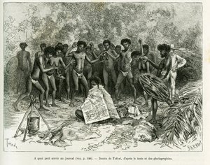 新聞って何に使うの？トファーニが描いた「Chez les cannibales, Voyage dans le nord-est de l