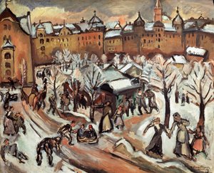 「ミュンヘンの雪」、1909 年。