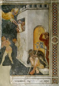 聖アウグスティヌスの奇跡、無実の囚人が釈放される（フレスコ画 作： Ottaviano Nelli